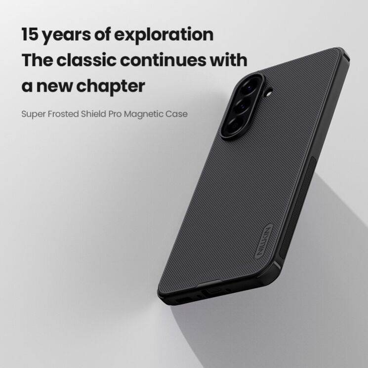 Пластиковий чохол NILLKIN Frosted Shield Pro Magnetic для Samsung Galaxy A56 (A566) - Black: фото 7 з 12