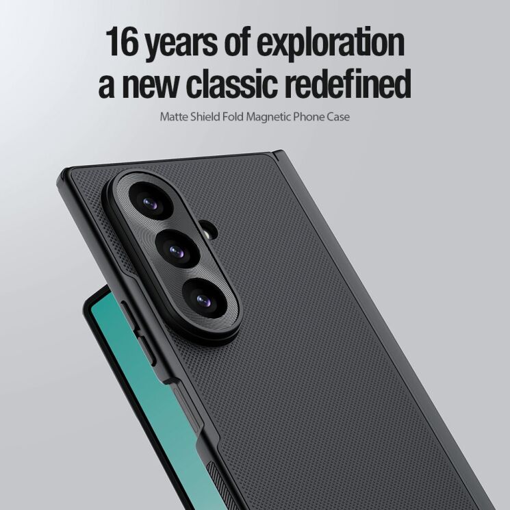 Пластиковый чехол NILLKIN Frosted Shield Magnetic (FF) для Samsung Galaxy Fold 8 Ultra - Black: фото 6 из 20