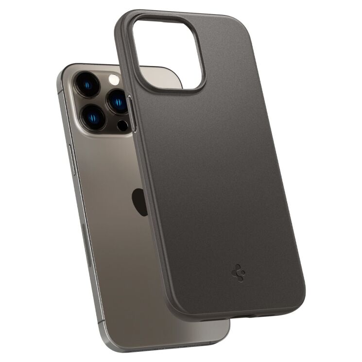 Защитный чехол Spigen (SGP) Thin Fit для Apple iPhone 14 Pro - Gunmetal: фото 3 из 15