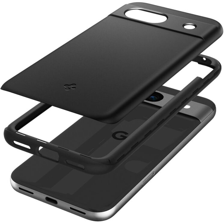 Пластиковый чехол Spigen (SGP) Thin Fit для Google Pixel 8A - Black: фото 5 из 17