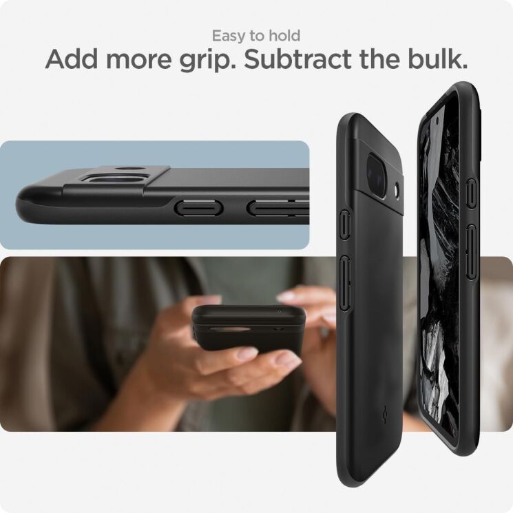 Пластиковый чехол Spigen (SGP) Thin Fit для Google Pixel 8A - Black: фото 13 из 17