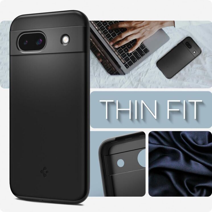 Пластиковый чехол Spigen (SGP) Thin Fit для Google Pixel 8A - Black: фото 12 из 17