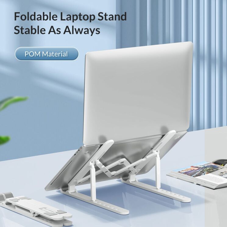 Подставка для ноутбука ORICO Portable Laptop Stand - Silver: фото 4 из 11