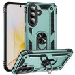 Противоударный чехол с подставкой Deexe Armor Case для Samsung Galaxy A57 (A576) - Blackish Green (406143DG)