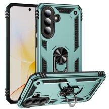 Противоударный чехол с подставкой Deexe Armor Case для Samsung Galaxy A57 (A576) - Blackish Green: фото 1 из 7