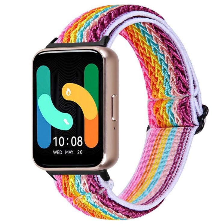 Ремінець Deexe Braided Strap для Samsung Galaxy Fit 3 - Rainbow: фото 2 з 6