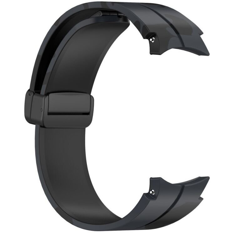 Ремешок Deexe Camo Silicone для Samsung Galaxy Watch 4 / 4 Classic / 5 / 5 Pro - Dark Grey: фото 3 из 6