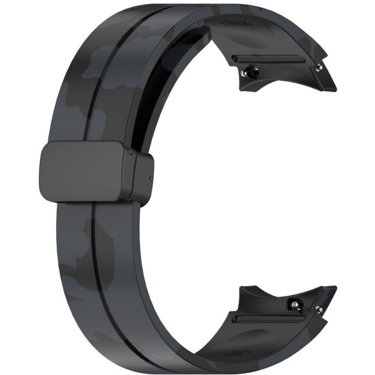 Ремешок Deexe Camo Silicone для Samsung Galaxy Watch 4 / 4 Classic / 5 / 5 Pro - Dark Grey: фото 2 из 6