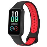 Ремінець Deexe Dot Color для Amazfit Band 7 - Black / Red: фото 1 з 12