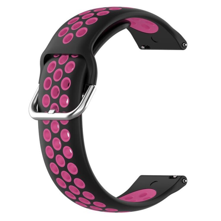 Ремешок Deexe Dual Color для Samsung Galaxy Watch 3 (45mm) - Black / Rose: фото 1 из 5