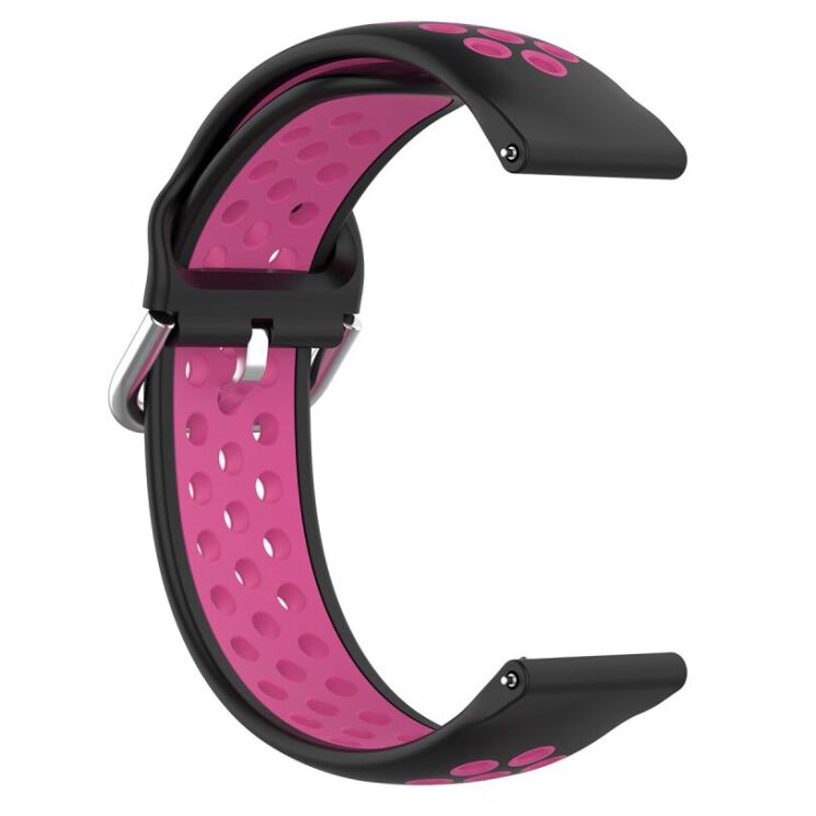 Ремешок Deexe Dual Color для Samsung Galaxy Watch 3 (45mm) - Black / Rose: фото 5 из 5
