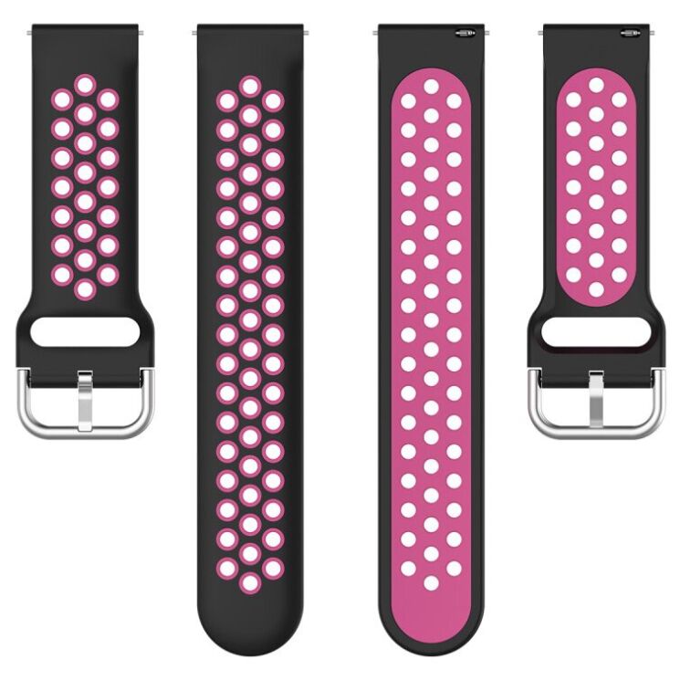 Ремешок Deexe Dual Color для Samsung Galaxy Watch 3 (45mm) - Black / Rose: фото 2 из 5
