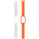 Ремешок Deexe Flexible Fit для Xiaomi Mi Smart Band 9 Active / Redmi Band 3 - Orange / White (371305WO). Фото 5 из 7