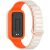 Ремешок Deexe Flexible Fit для Xiaomi Mi Smart Band 9 Active / Redmi Band 3 - Orange / White: фото 1 из 7