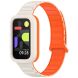 Ремешок Deexe Flexible Fit для Xiaomi Mi Smart Band 9 Active / Redmi Band 3 - Orange / White (371305WO). Фото 4 из 7