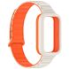 Ремешок Deexe Flexible Fit для Xiaomi Mi Smart Band 9 Active / Redmi Band 3 - Orange / White (371305WO). Фото 3 из 7