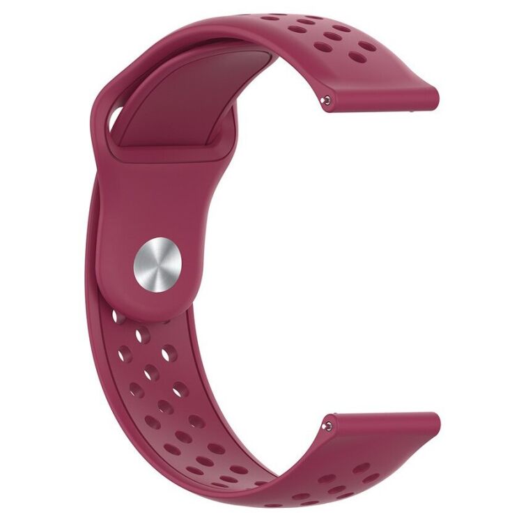 Ремешок Deexe Holes Strap для Samsung Galaxy Gear S3 - Wine Red: фото 3 из 4