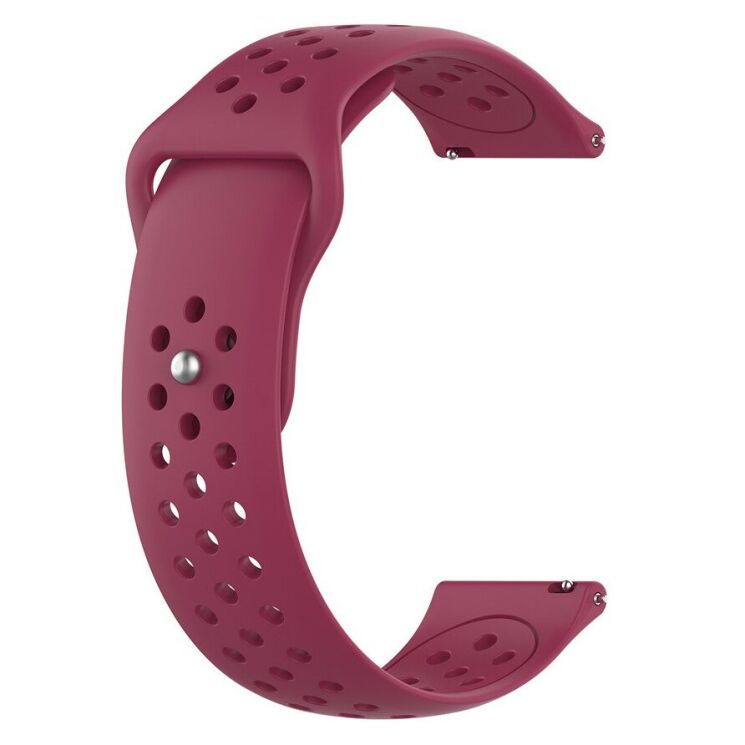 Ремешок Deexe Holes Strap для Samsung Galaxy Gear S3 - Wine Red: фото 2 из 4