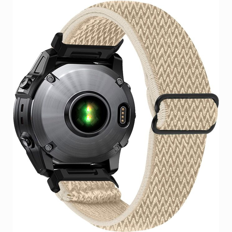 Ремешок Deexe Knitted Strap для Garmin Fenix 8 (47mm) / Fenix E (47mm) / Quatix 8 (47mm) - Apricot: фото 1 из 5