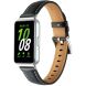 Ремінець Deexe Leather Strap для Samsung Galaxy Fit 3 - Black (349016B). Фото 1 з 4