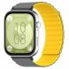 Ремешок Deexe Magnetic Band для Huawei Watch Fit 3 - Grey / Yellow (357110HY). Фото 2 из 3