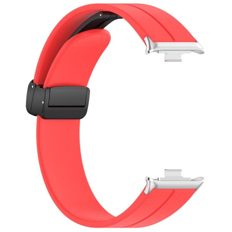 Ремешок Deexe Magnetic Braselet для Xiaomi Redmi Watch 4 / Mi Smart Band 8 Pro / Band 9 Pro - Red: фото 3 из 8