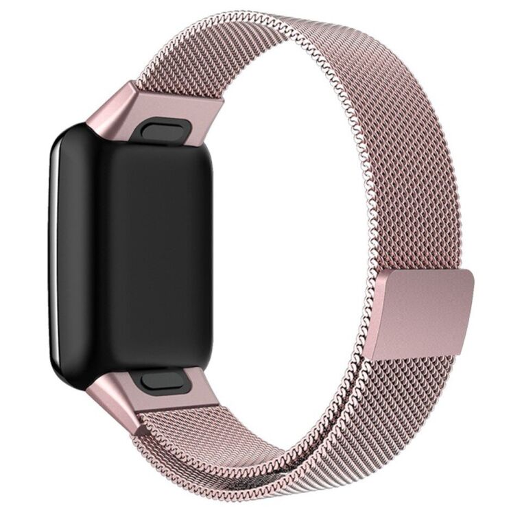 Ремешок Deexe Milanese Stainless Steel для Xiaomi Mi Band 7 Pro - Rose Gold: фото 1 из 3