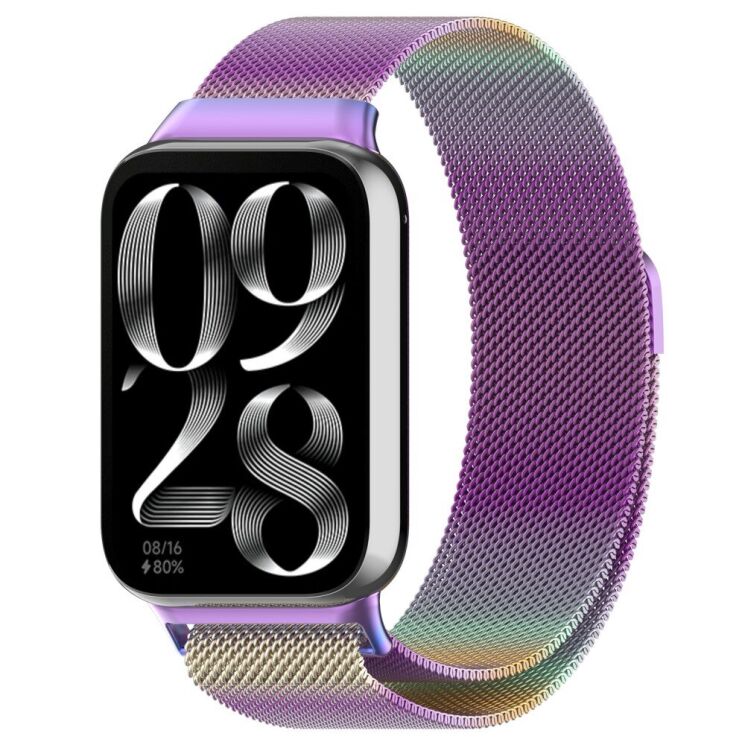Ремешок Deexe Milanese Stainless Steel для Xiaomi Redmi Watch 4 / Mi Smart Band 8 Pro / Band 9 Pro - Colorful: фото 4 из 12