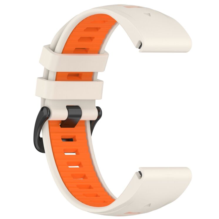 Ремінець Deexe Modern Strap для годинників Garmin з шириною кріплення QuickFit 20mm - Starlight / Orange: фото 2 з 7