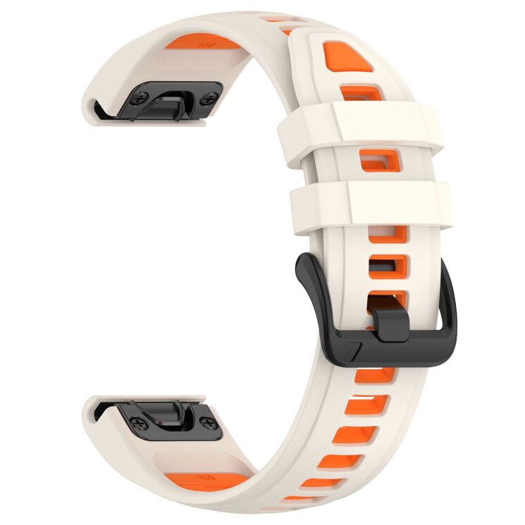 Ремінець Deexe Modern Strap для годинників Garmin з шириною кріплення QuickFit 20mm - Starlight / Orange: фото 3 з 7