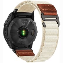 Ремінець Deexe Nylon Leather для Garmin з кріпленням Quick Fit 26mm - Starlight: фото 1 з 6