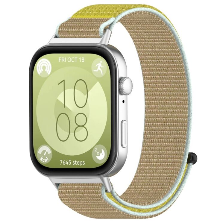 Ремінець Deexe Nylon Loop для Huawei Watch Fit 3 - Camel: фото 3 з 7