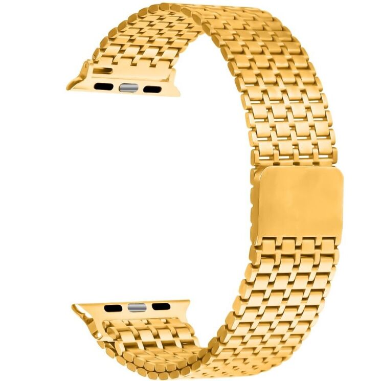 Ремешок Deexe Pulsar для Apple Watch 42 (Series 10) / 41 / 40 / SE 40 / 38 - Gold: фото 1 из 7