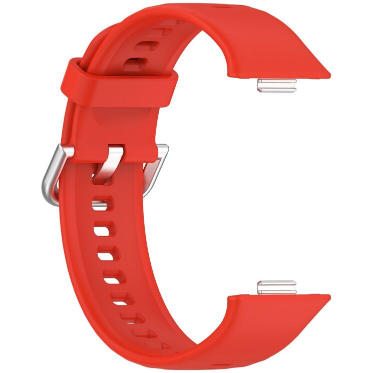 Ремінець Deexe Silicone Band для Huawei Watch Fit 3 / Fit 4 / Fit 4 Pro - Red: фото 4 з 10