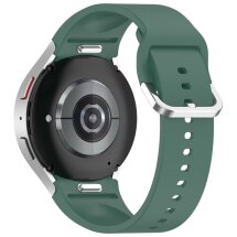 Ремешок Deexe Silicone Band для Samsung Galaxy Watch 4 / 4 Classic / 5 / 5 Pro / 6 / 6 Classic / 7 / FE - Dark Green: фото 1 из 8