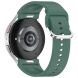 Ремешок Deexe Silicone Band для Samsung Galaxy Watch 4 / 4 Classic / 5 / 5 Pro / 6 / 6 Classic / 7 / FE - Dark Green (358119DG). Фото 1 из 8
