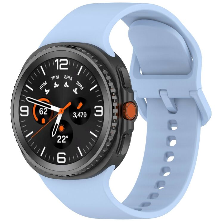 Ремінець Deexe Silicone Band для Samsung Galaxy Watch 8 (40/44mm) / 8 Classic - Baby Blue: фото 2 з 7