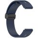 Ремінець Deexe Soft Line для годинників Garmin з кріпленням Quick Fit 22mm - Midnight Blue / White (271413LW). Фото 4 з 8