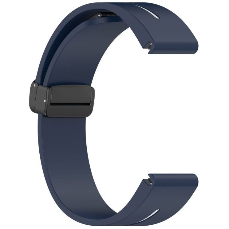 Ремінець Deexe Soft Line для годинників Garmin з кріпленням Quick Fit 22mm - Midnight Blue / White: фото 4 з 8