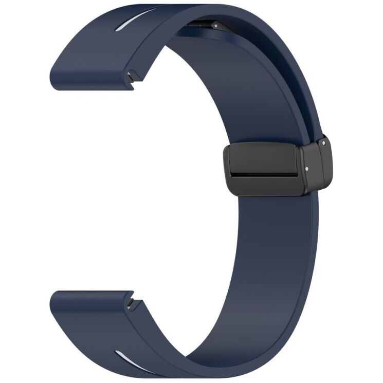 Ремінець Deexe Soft Line для годинників Garmin з кріпленням Quick Fit 22mm - Midnight Blue / White: фото 5 з 8