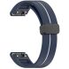 Ремінець Deexe Soft Line для годинників Garmin з кріпленням Quick Fit 22mm - Midnight Blue / White (271413LW). Фото 3 з 8