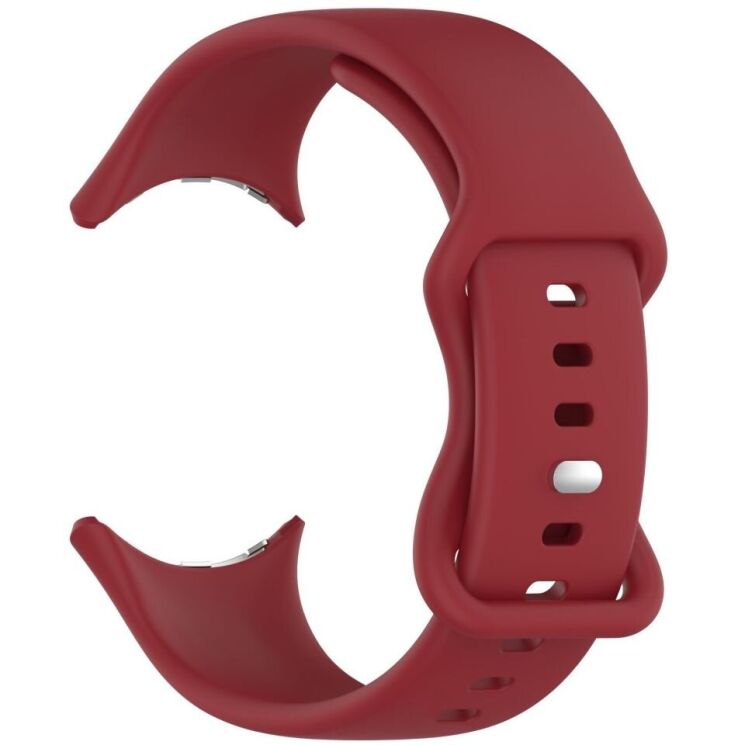 Ремешок Deexe Soft Touch для Google Pixel Watch 3 (45mm) - Wine Red: фото 2 из 5