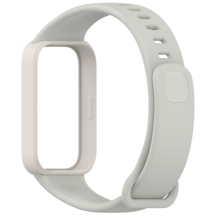 Ремешок Deexe Soft Touch для Xiaomi Mi Smart Band 9 Active / Redmi Band 3 - Grey: фото 3 из 12