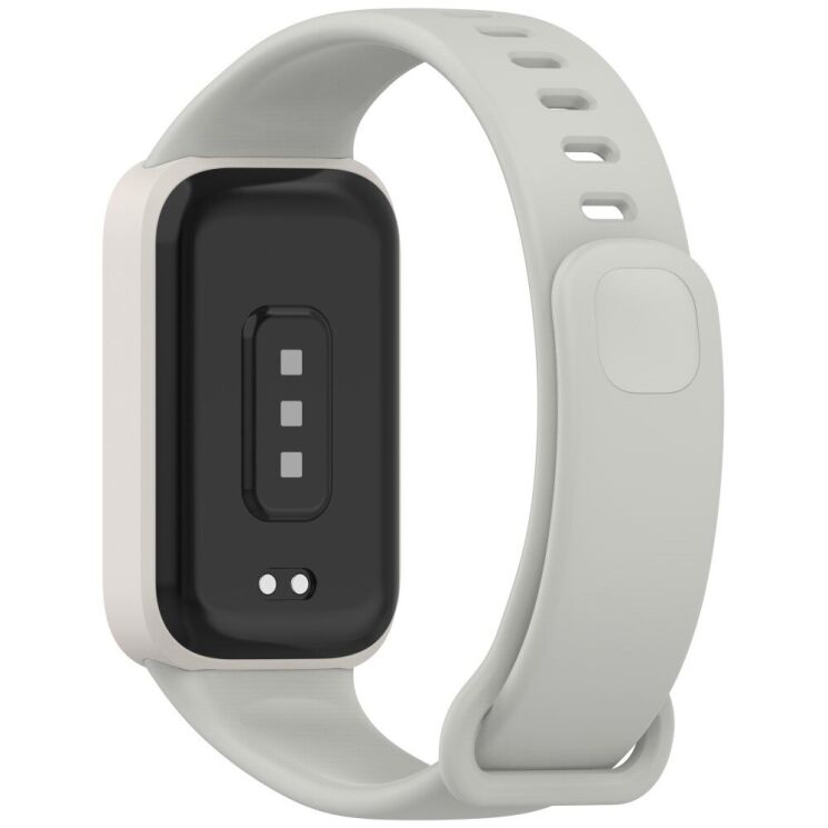 Ремешок Deexe Soft Touch для Xiaomi Mi Smart Band 9 Active / Redmi Band 3 - Grey: фото 1 из 12