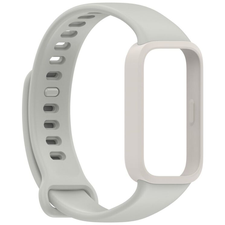 Ремешок Deexe Soft Touch для Xiaomi Mi Smart Band 9 Active / Redmi Band 3 - Grey: фото 4 из 12