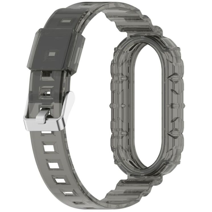 Ремешок Deexe Solid Color для Xiaomi Mi Smart Band 8 / 9 - Transparent Black: фото 3 из 9