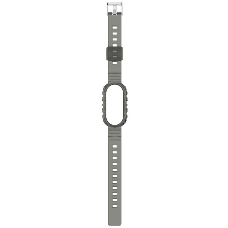 Ремешок Deexe Solid Color для Xiaomi Mi Smart Band 8 / 9 - Transparent Black: фото 5 из 9
