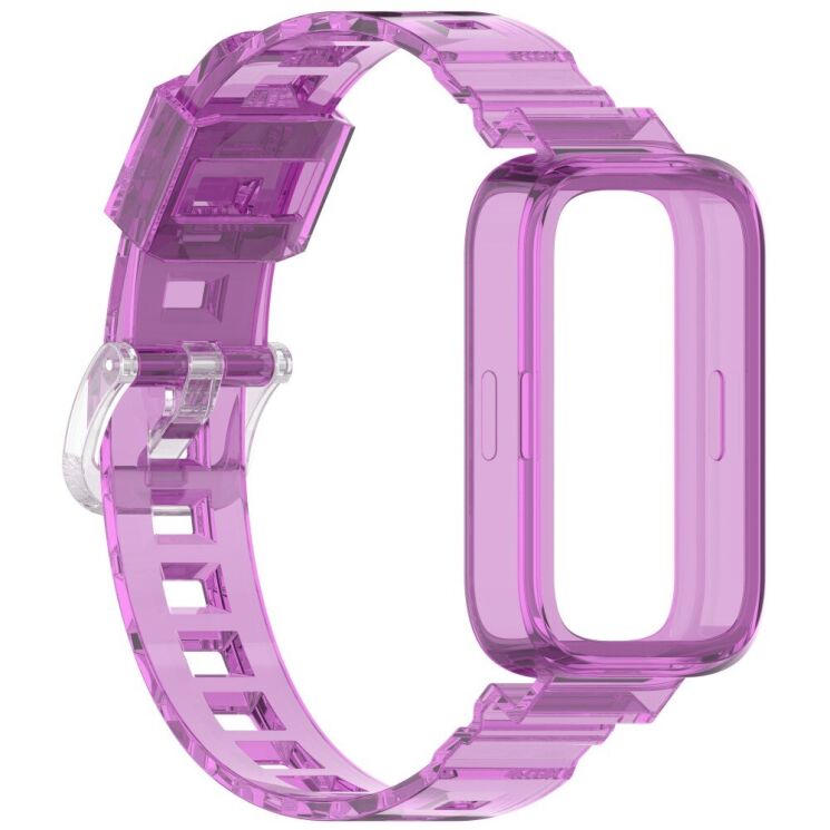 Ремешок Deexe Solid Color для Xiaomi Mi Smart Band 9 Active / Redmi Band 3 - Purple: фото 4 из 11