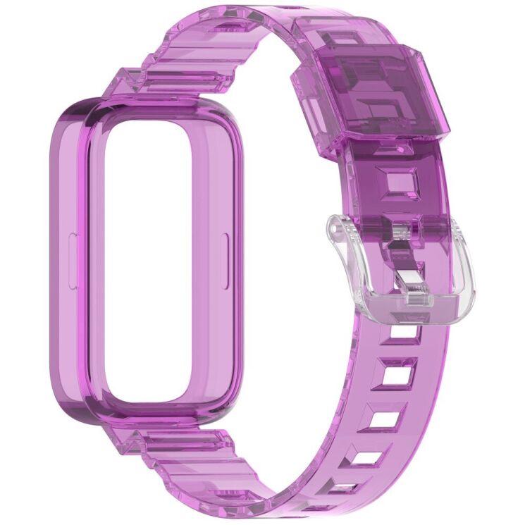 Ремешок Deexe Solid Color для Xiaomi Mi Smart Band 9 Active / Redmi Band 3 - Purple: фото 3 из 11