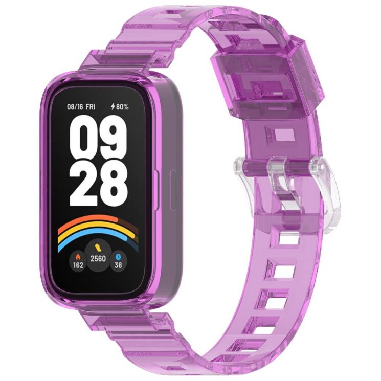 Ремешок Deexe Solid Color для Xiaomi Mi Smart Band 9 Active / Redmi Band 3 - Purple: фото 2 из 11